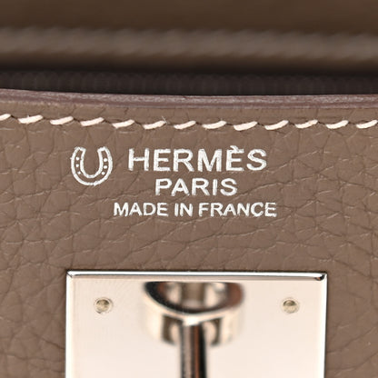 Hermes Togo Horseshoe Kelly Retourne 32 Etoupe Macassar 9 of 24