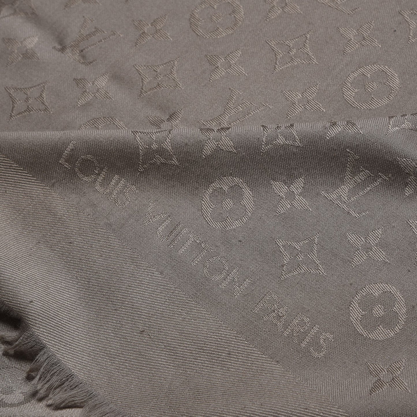 Silk Wool Monogram Shawl Verone