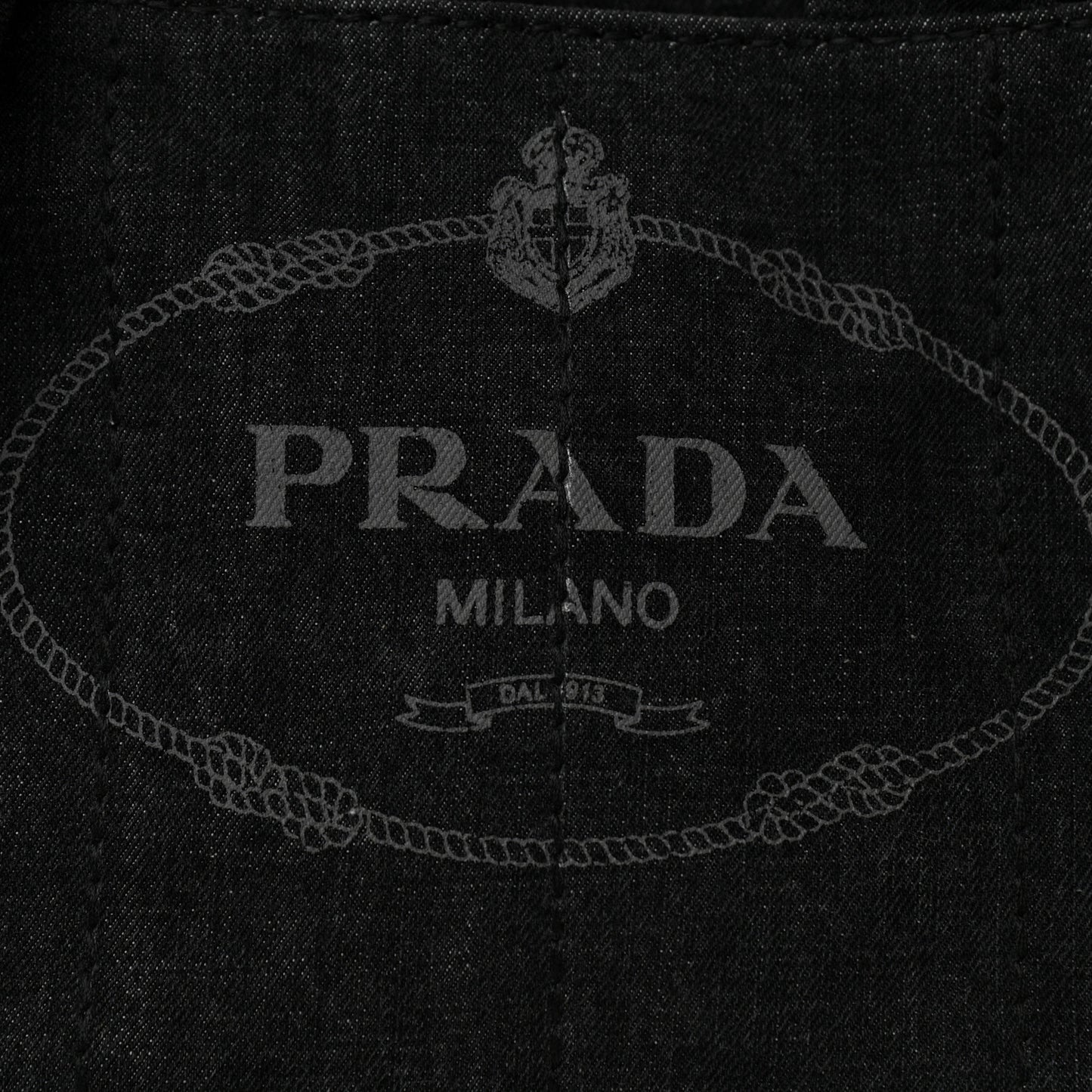 Denim Small Logo Tote Black