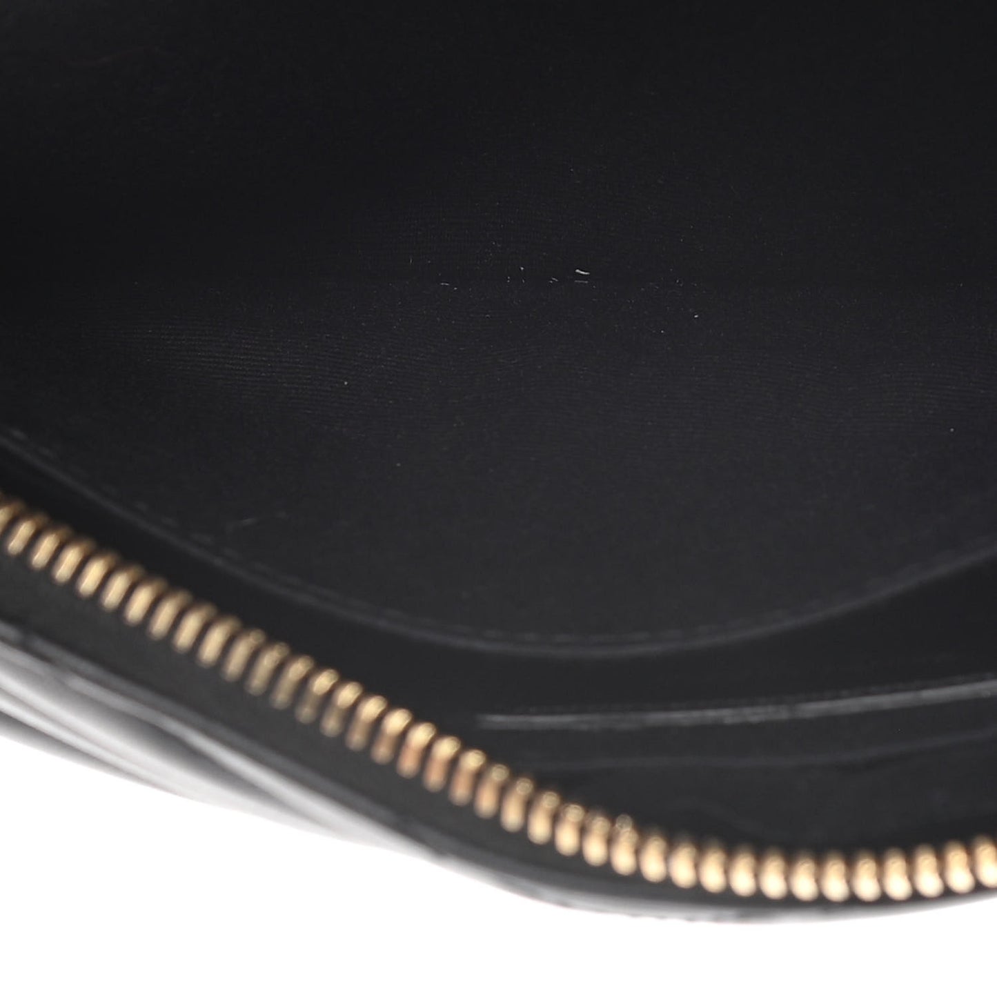 Calfskin Matelasse Chevron Monogram A5 Wristlet Black