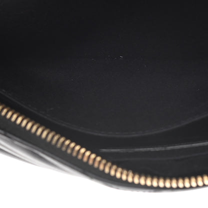 Saint Laurent Calfskin Matelasse Chevron Monogram A5 Wristlet Black 11 of 11