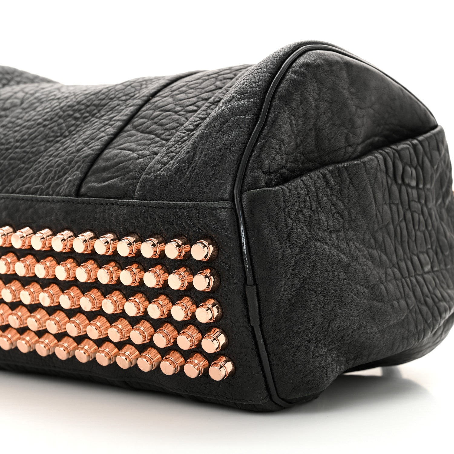 Alexander Wang Pebbled Lambskin Rocco Black Rose Gold Hardware 9 of 13