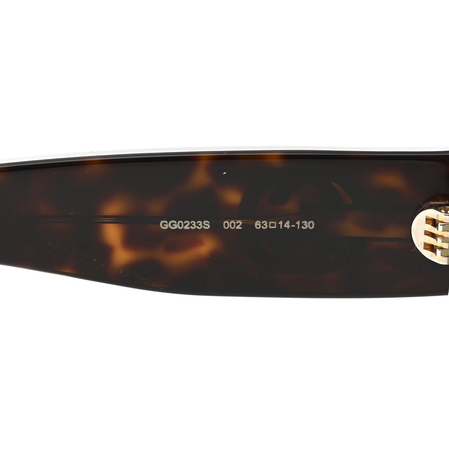 Oval Sunglasses GG0233S Tortoiseshell Gold