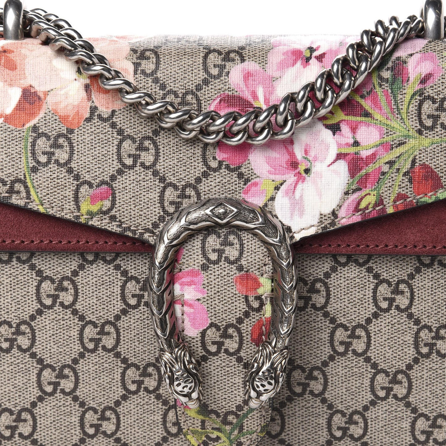 GG Supreme Monogram Blooms Mini Dionysus Shoulder Bag Beige Multicolor Dry Rose