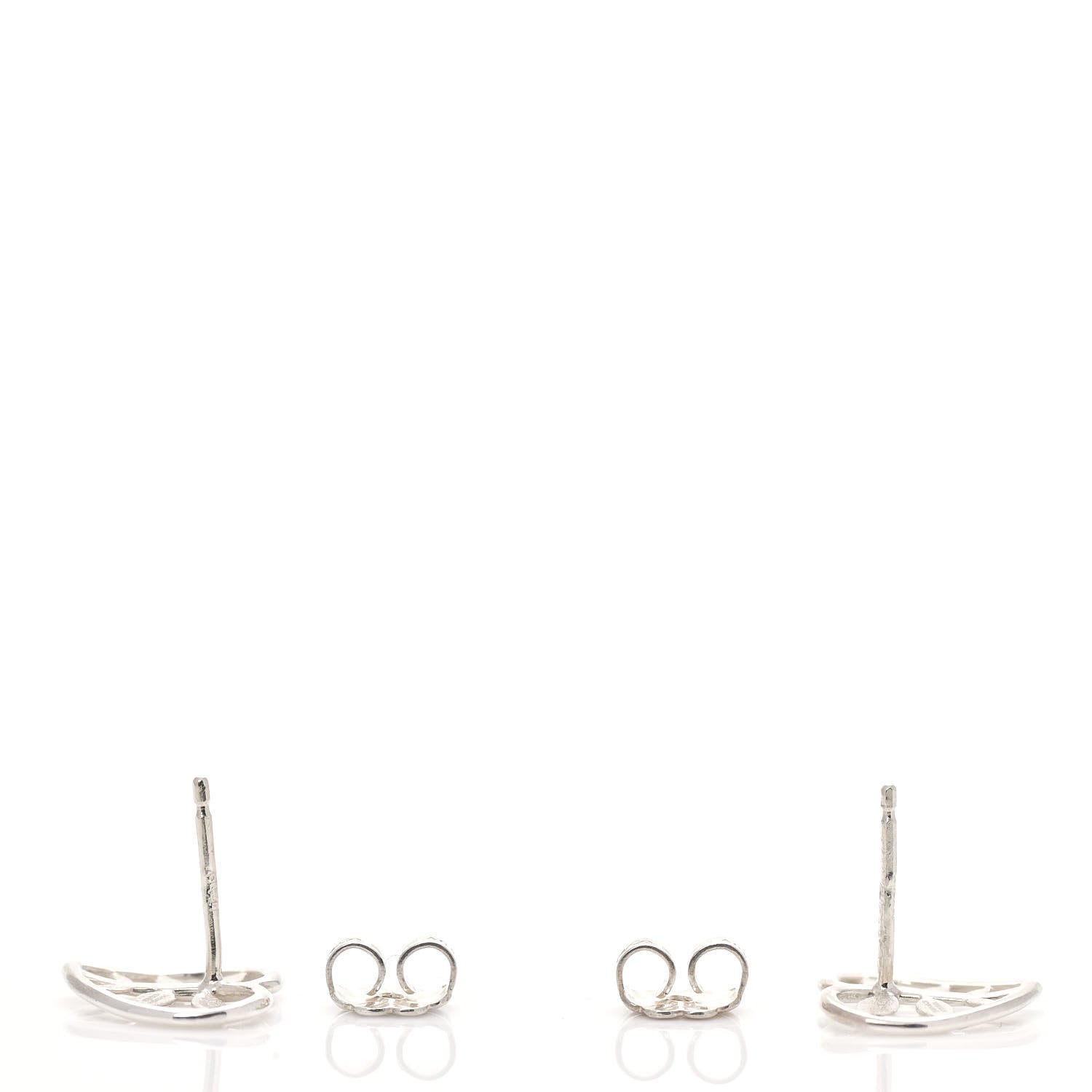 Tiffany Sterling Silver Paloma Picasso Villa Paloma Heart Palm Earrings 3 of 6