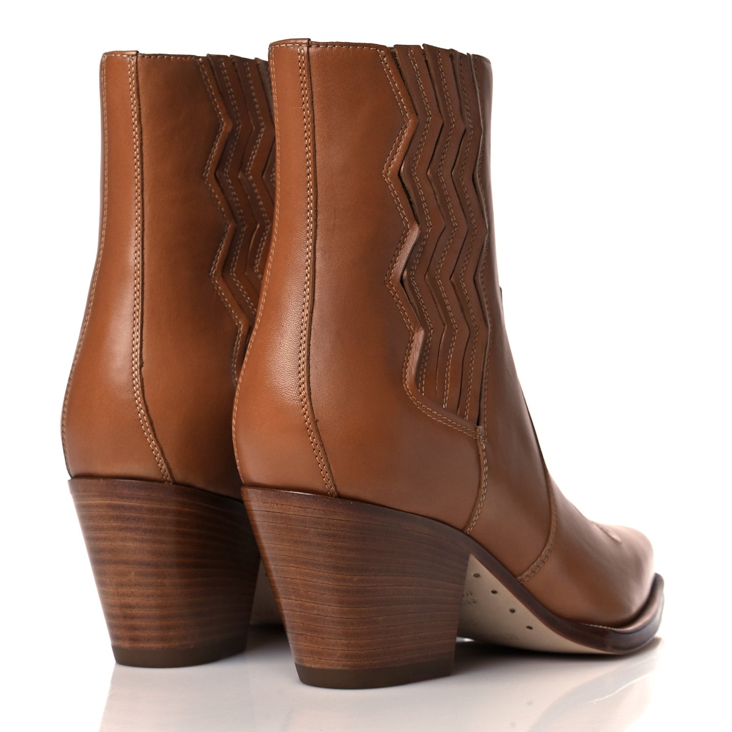 Calfskin Womens Vegas Ankle Boot 38 Naturel
