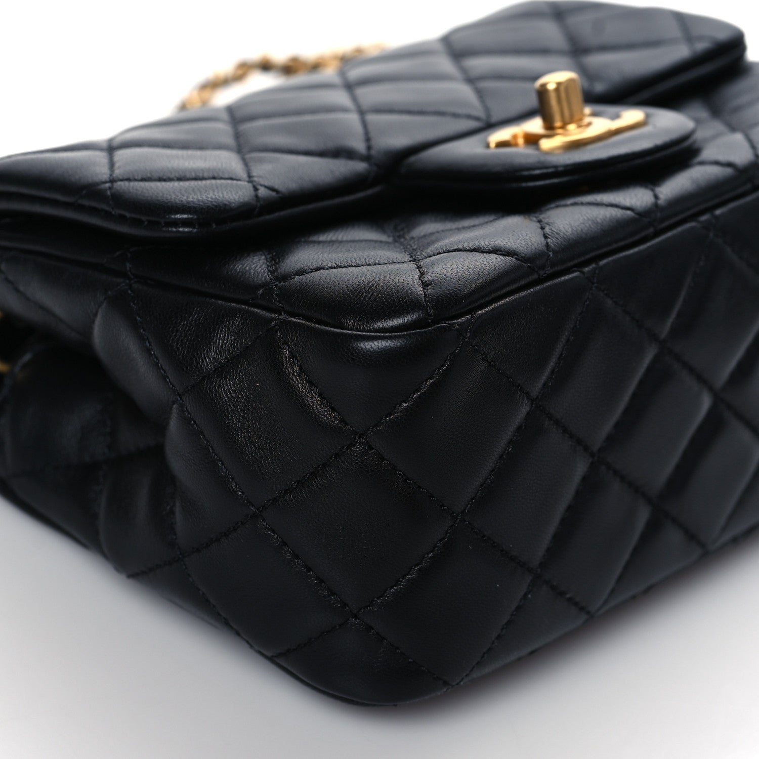 Chanel Lambskin Quilted Mini Pearl Crush Flap Black 10 of 11