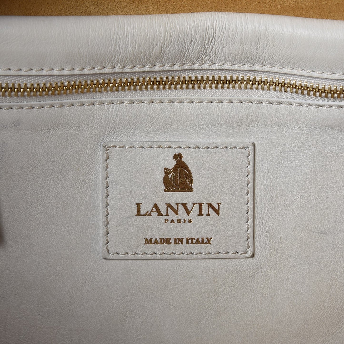 Smooth Calfskin Medium Fringe Shopper Tote White
