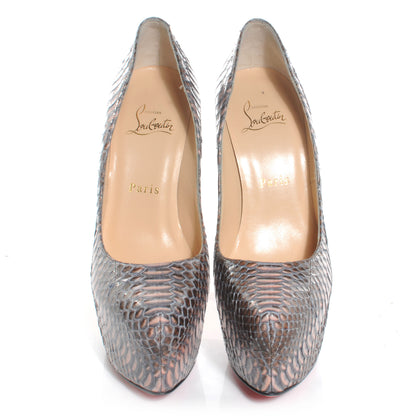 Christian Louboutin Watersnake Daffodile 160 Pumps 37.5 Stone 2 of 6