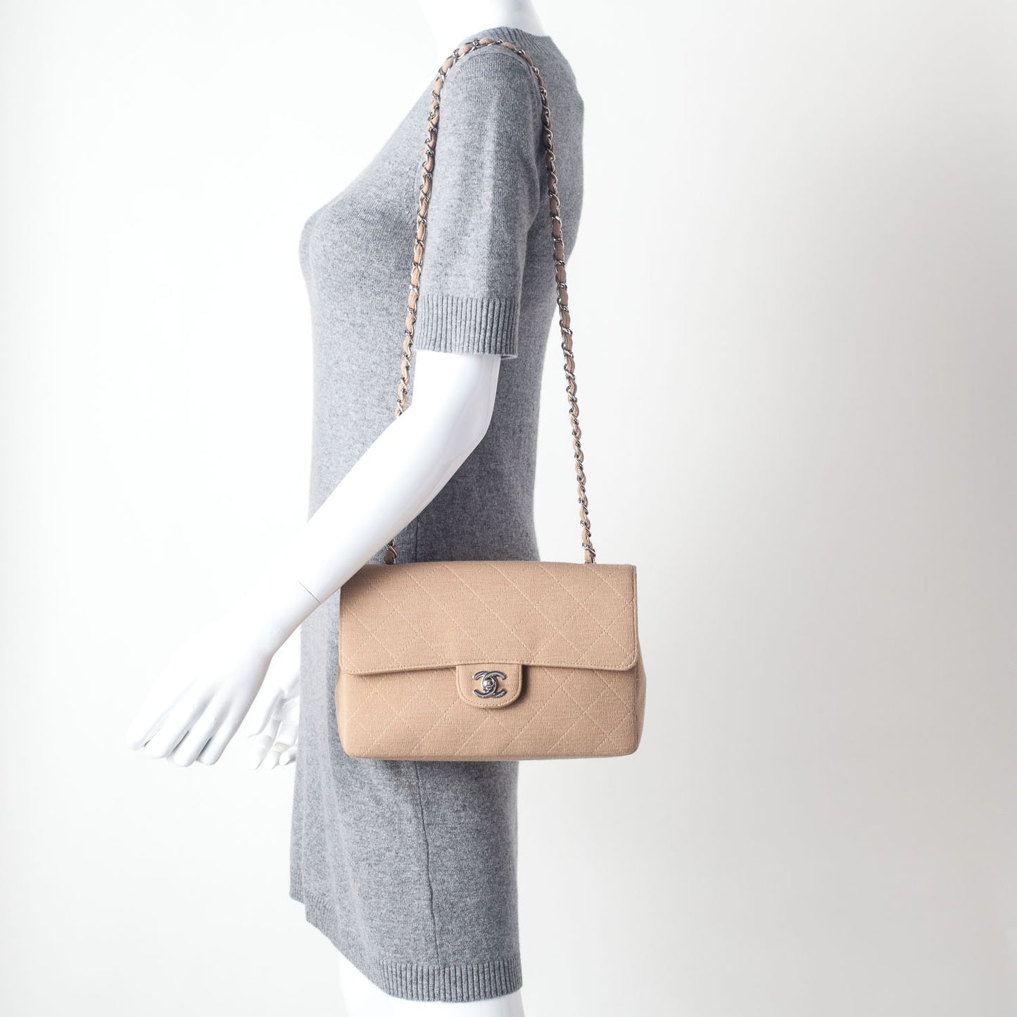 Jersey Medium Flap Beige