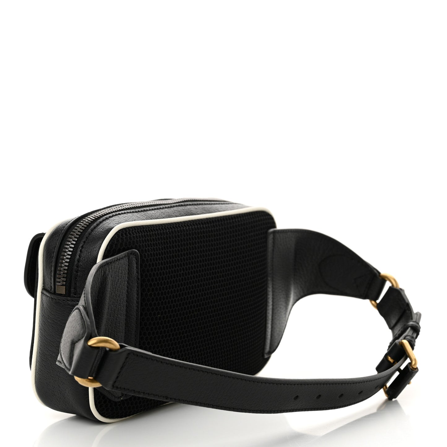 X ADIDAS Textured Dollar Calfskin Belt Bag Black