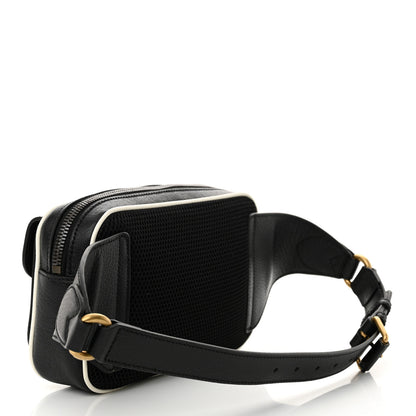 Gucci X ADIDAS Textured Dollar Calfskin Belt Bag Black 3 of 12