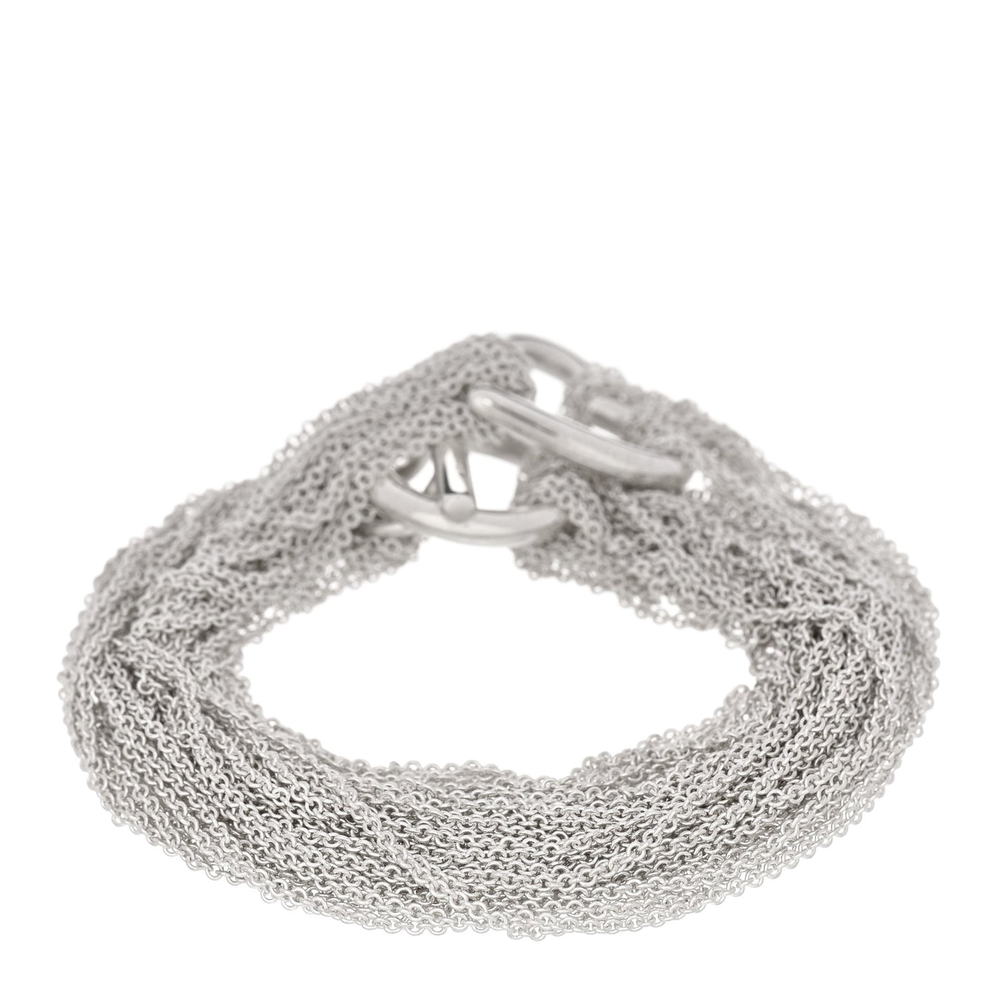Sterling Silver Heart Mesh Necklace