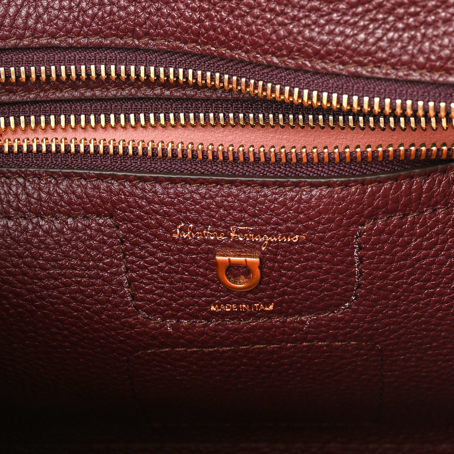 Hammered Calfskin Double Handle Small Amy Tote Red