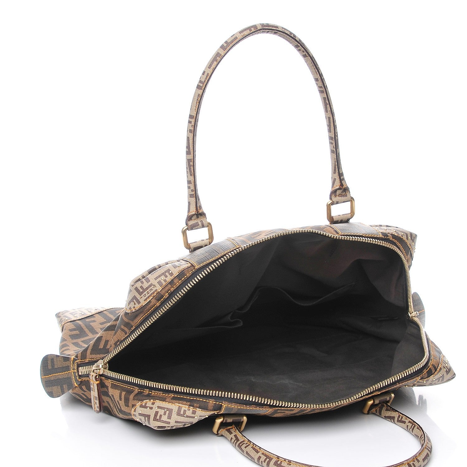 Fendi Zucca Zucchino Spalmati Large B Mix Tote Tobacco 5 of 9