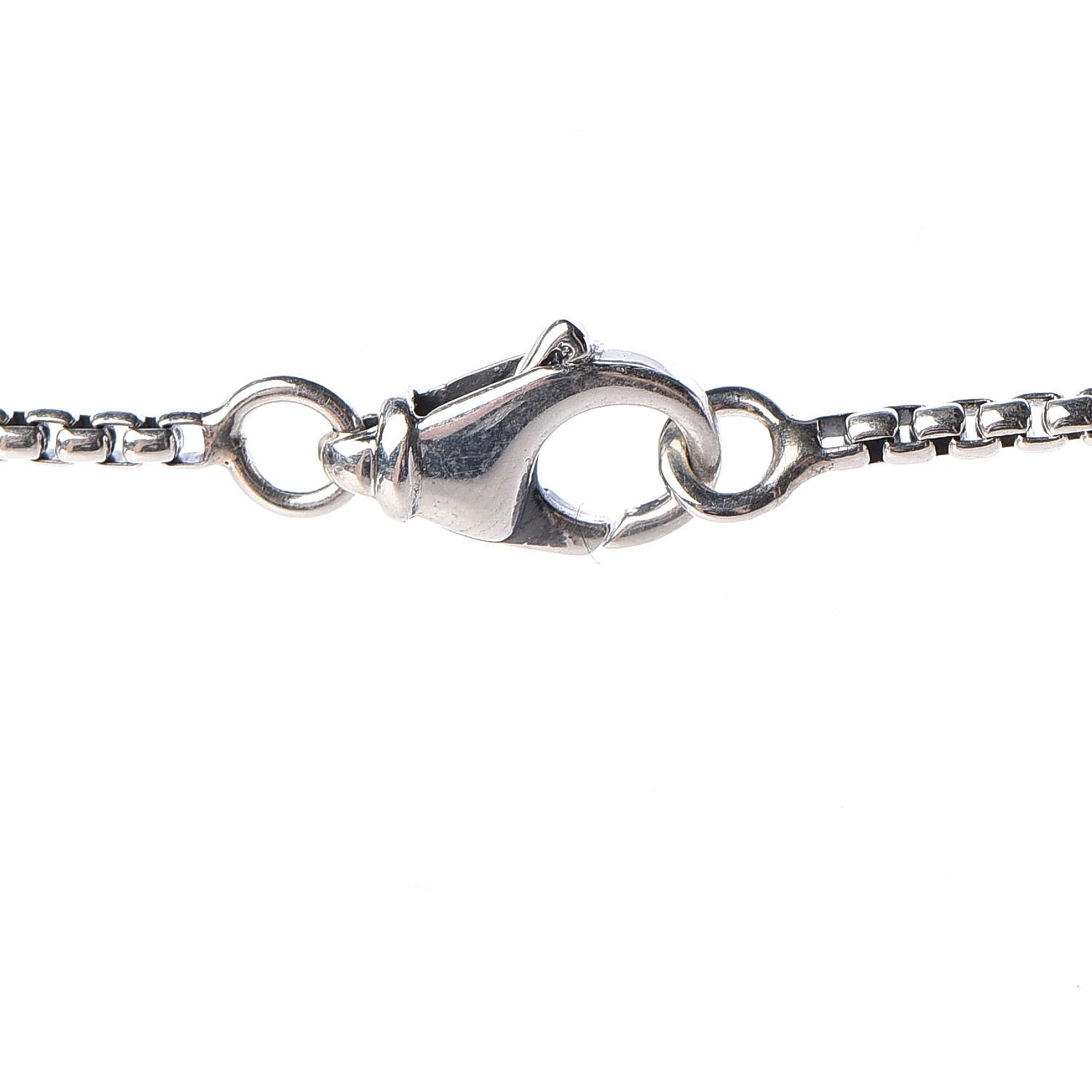 David Yurman Sterling Silver Black Onyx 14mm Infinity Pendant Necklace 6 of 6