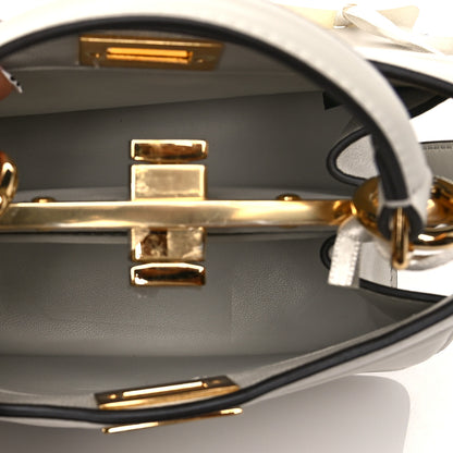 Fendi Shiny Nappa Petite Peekaboo I SEE U Satchel White 7 of 9