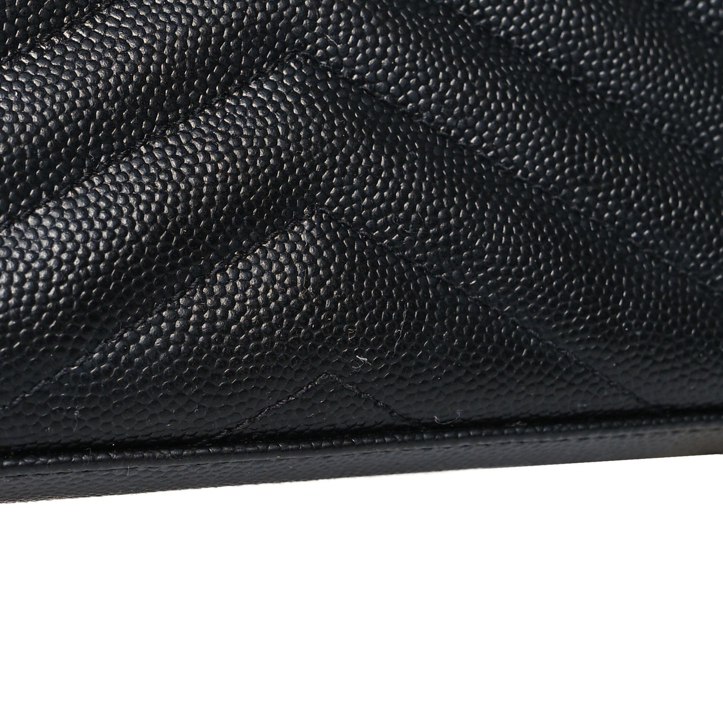 Grain De Poudre Matelasse Chevron Monogram Chain Wallet Black