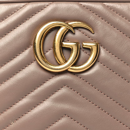 Gucci Calfskin Matelasse Small GG Marmont Chain Shoulder Bag Taupe 8 of 11