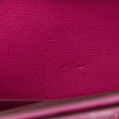 Hermes Shiny Alligator Constance Long Wallet Rose Scheherazade 11 of 14