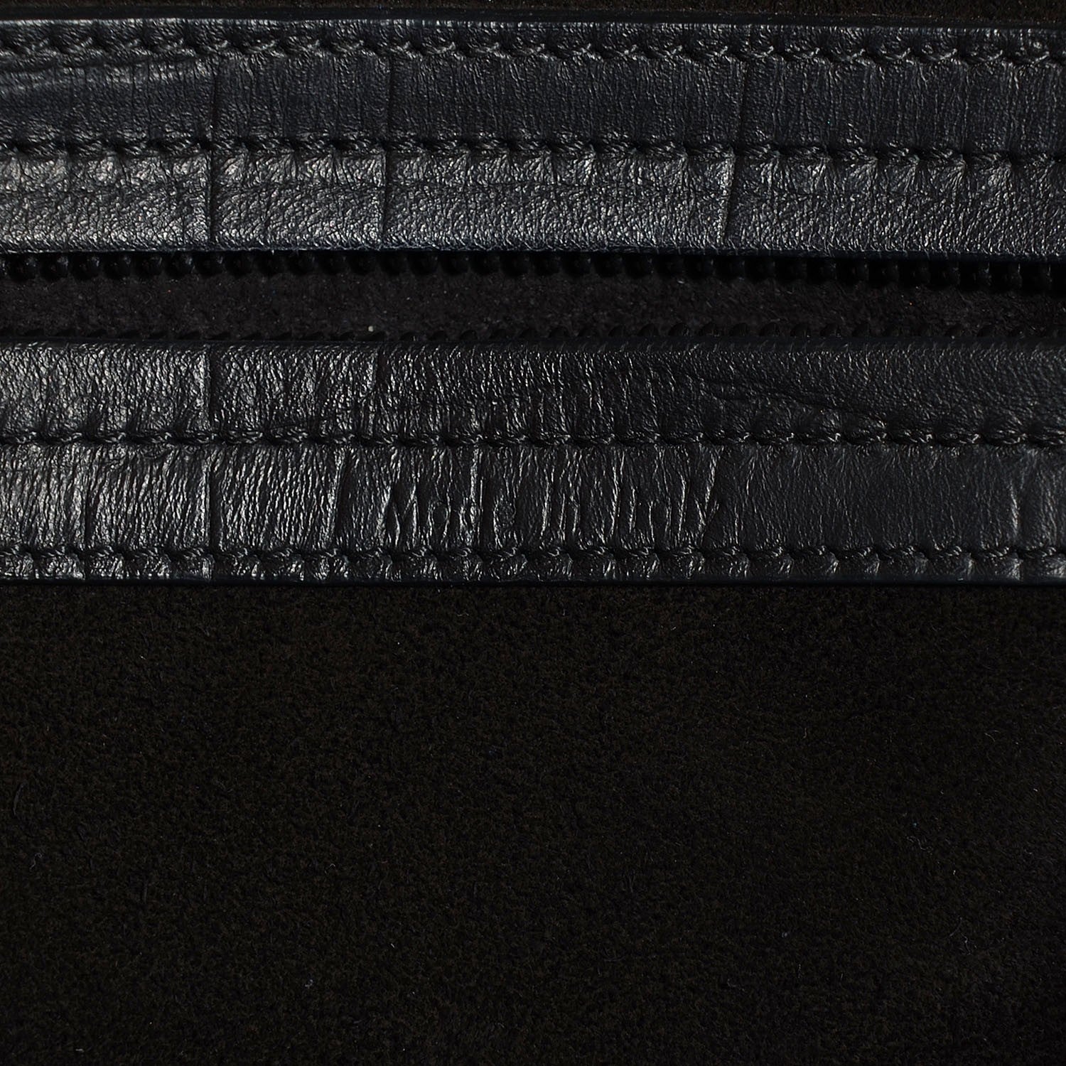 Celine Crocodile Embossed Calfskin Medium Phantom Luggage Black 13 of 16