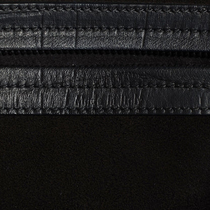 Celine Crocodile Embossed Calfskin Medium Phantom Luggage Black 13 of 16