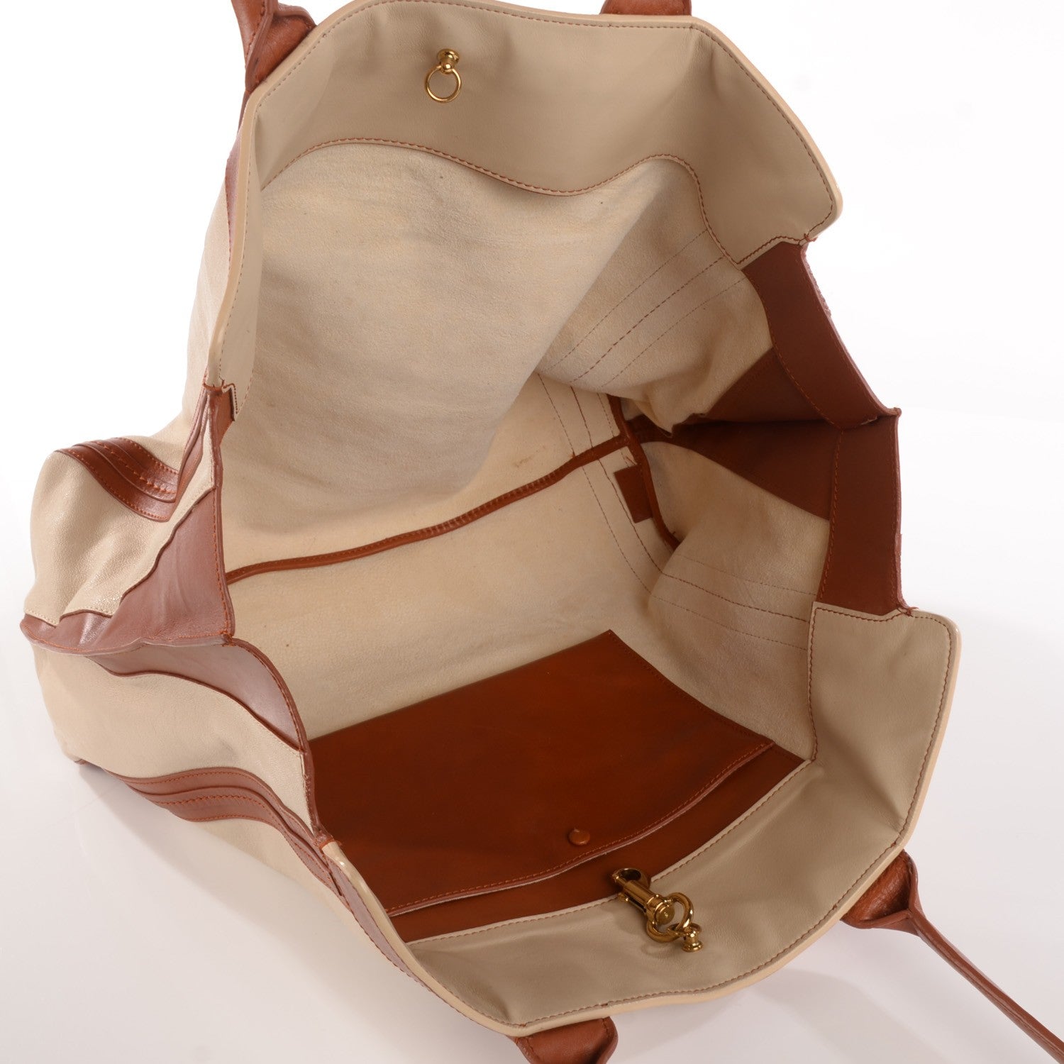 Chloe Calfskin Medium Alison East West Tote Husky White Tan 5 of 11