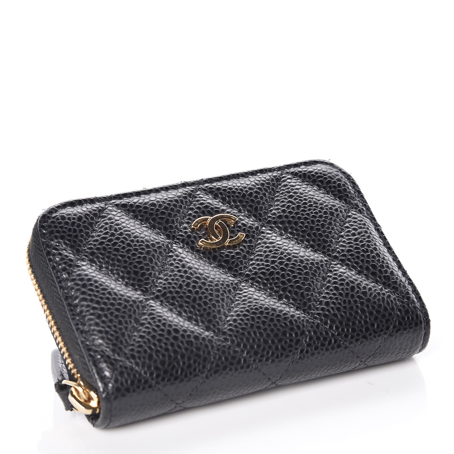 Chanel Caviar Quilted Zip Coin Purse Black 4 of 8