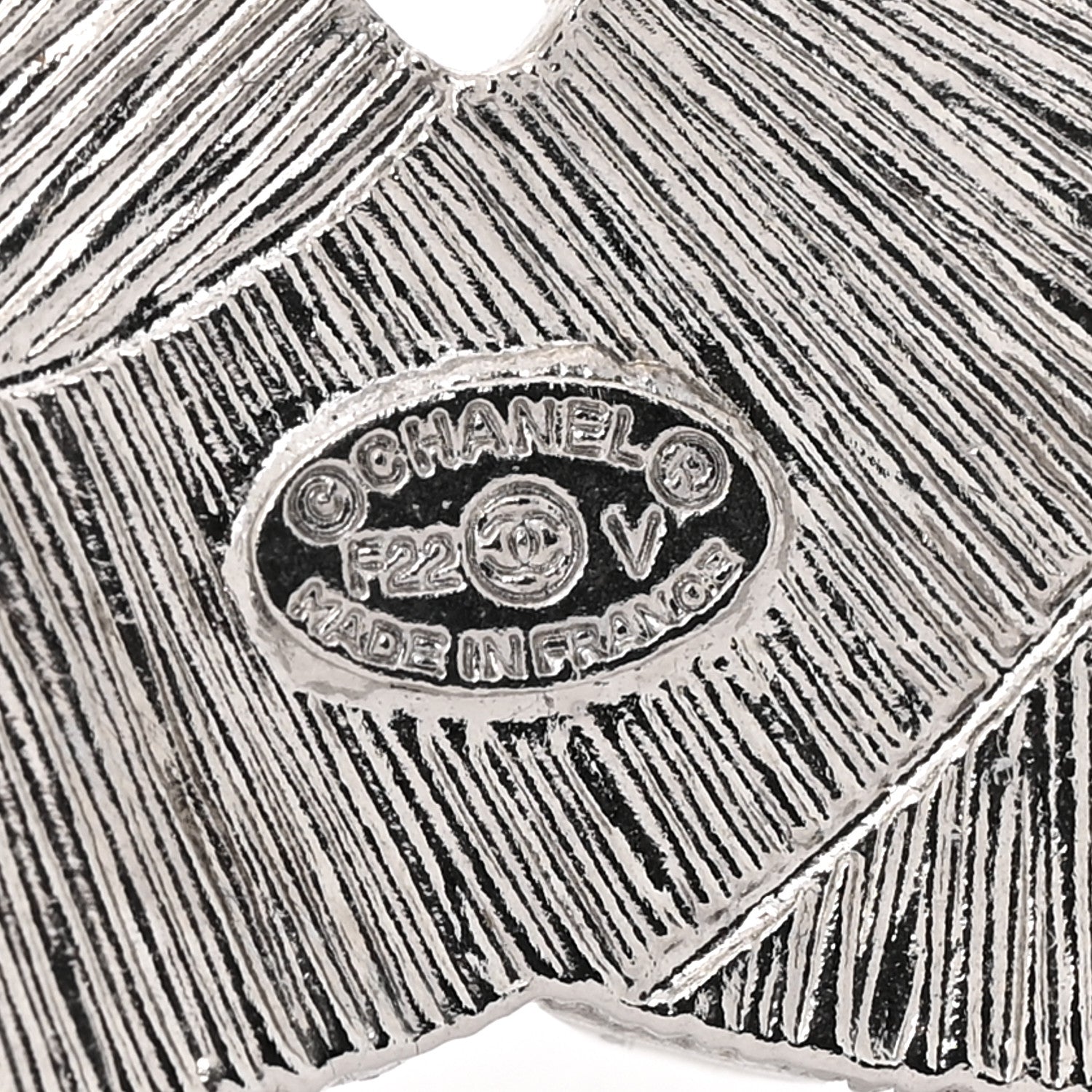 Chanel Baguette Crystal CC Brooch Silver 3 of 3