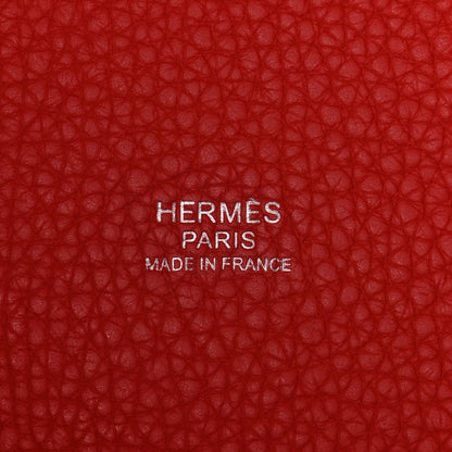 Hermes Taurillon Clemence Picotin Lock 22 MM Rouge Pivoine 6 of 11