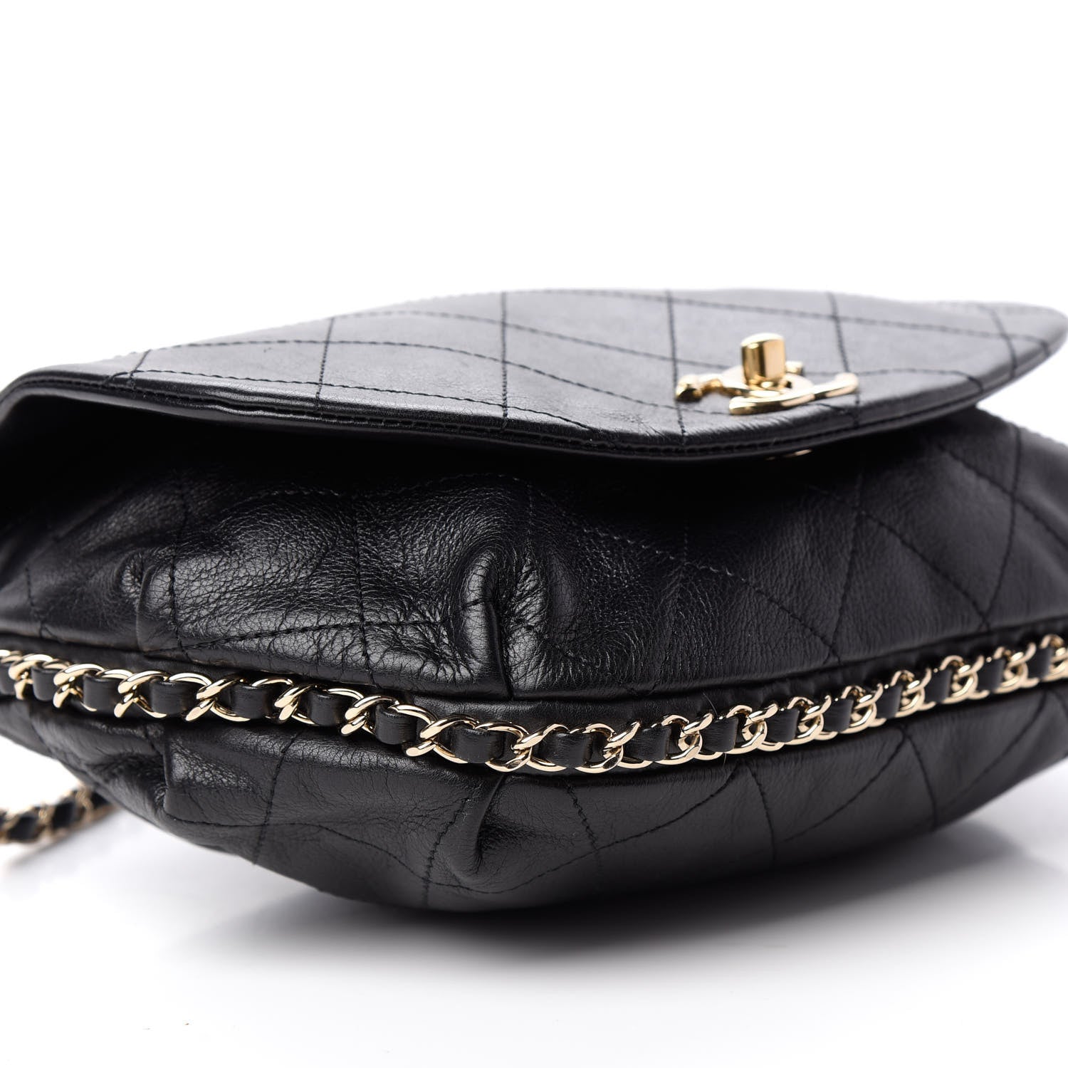 Chanel Calfskin Stitched Messenger Flap Black 8 of 9
