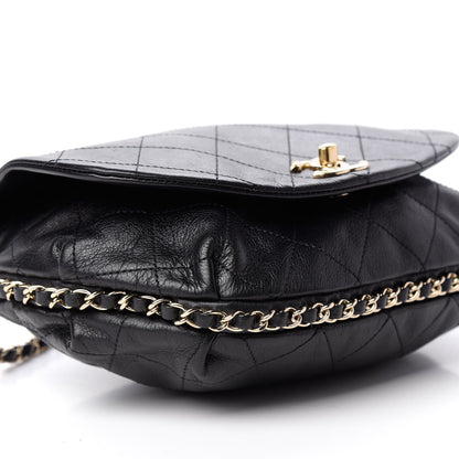 Chanel Calfskin Stitched Messenger Flap Black 8 of 9