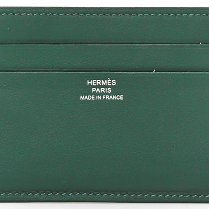 Hermes Swift Citizen Twill Card Case Vert Moyen Bleu Riviera Vert Vertigo 6 of 8
