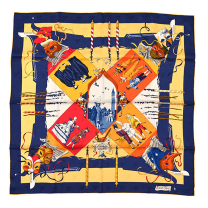 Hermes Silk Le Carnaval de Venise Scarf 90 1 of 3