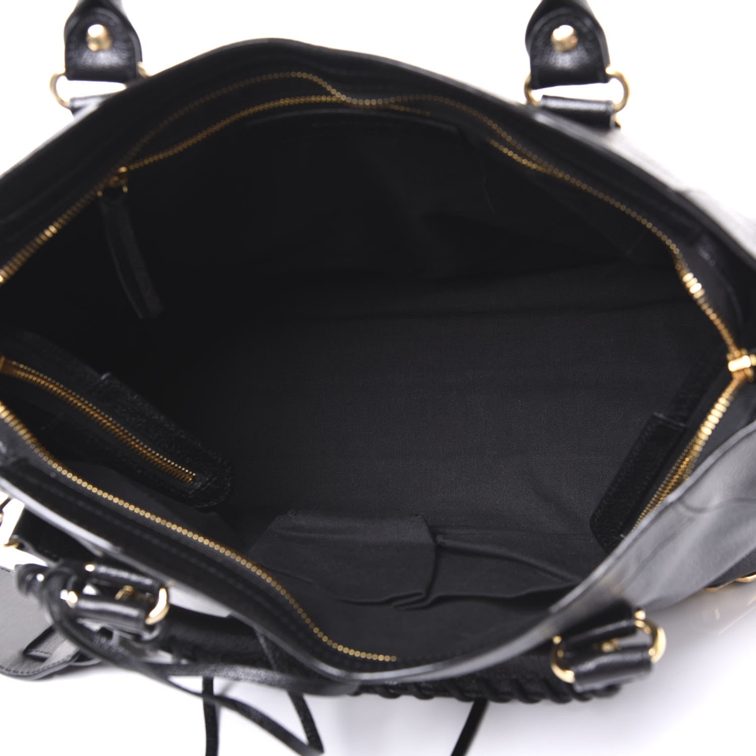 Balenciaga Chevre Gold Metallic Edge Hardware City Black 4 of 10