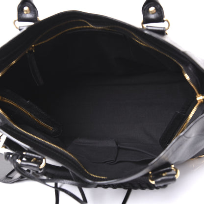 Balenciaga Chevre Gold Metallic Edge Hardware City Black 4 of 10