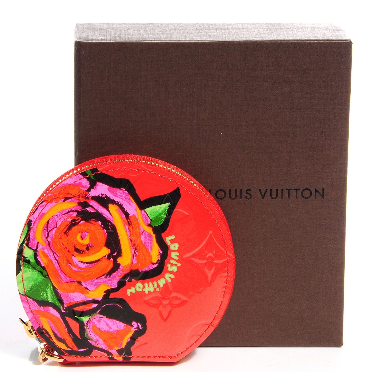 Vernis Roses Chapeau Coin Purse Orange Sunset