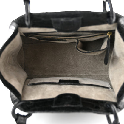 Nancy Gonzalez Crocodile Calf Hair Satchel Black 5 of 10
