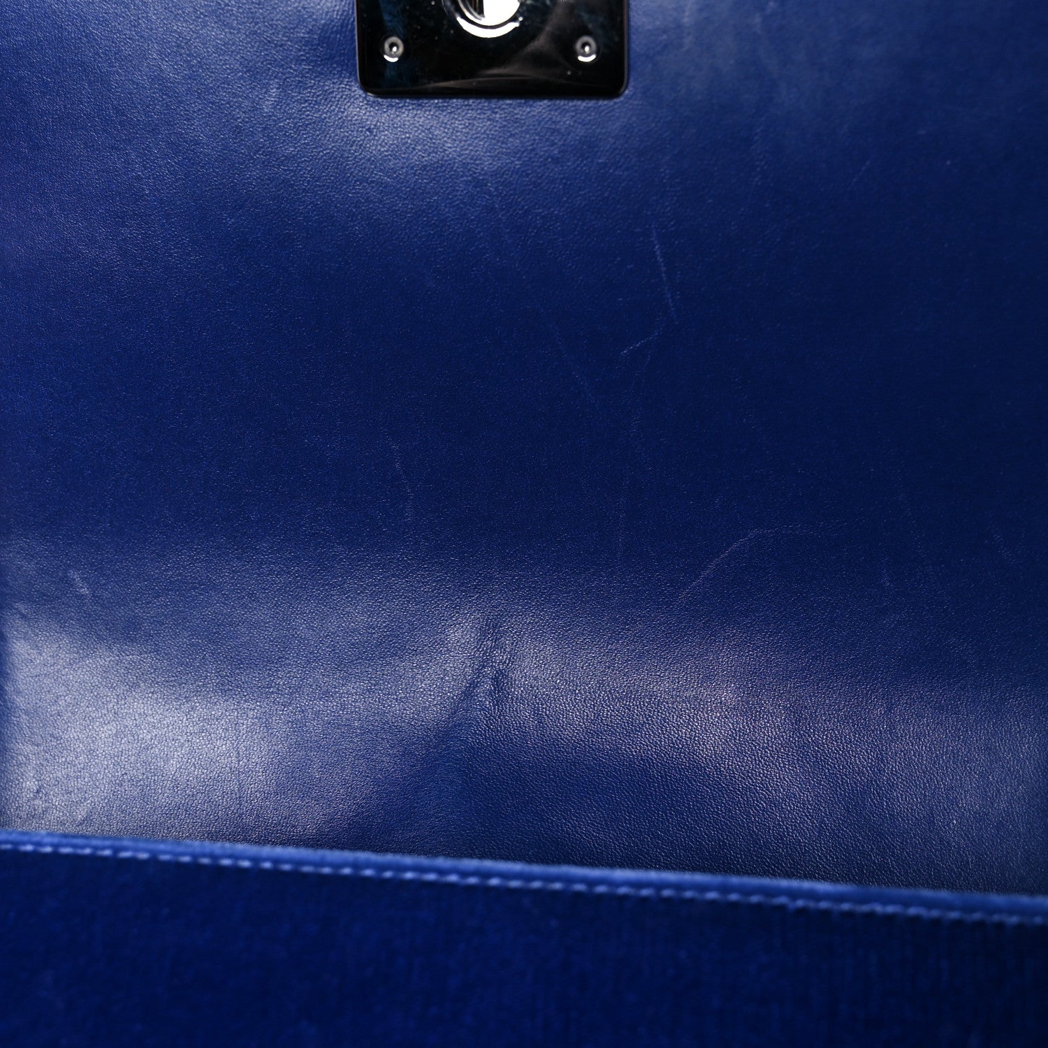 Chanel Velvet Quilted Medium Boy Flap Blue 13 of 21