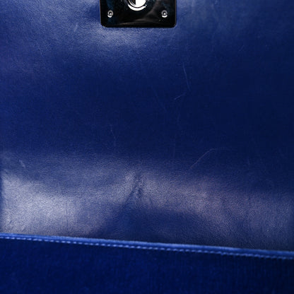 Chanel Velvet Quilted Medium Boy Flap Blue 13 of 21