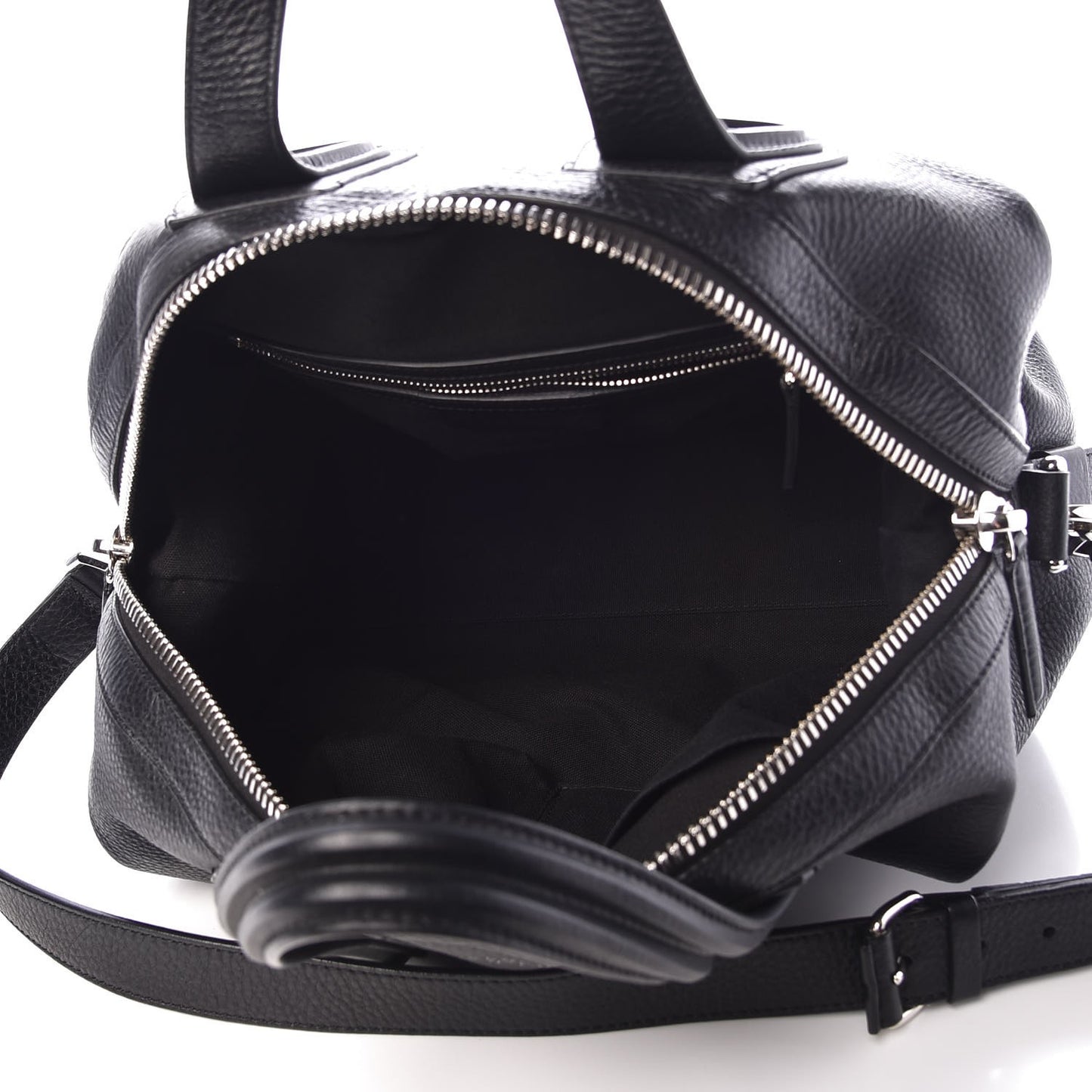 Waxy Grained Calfskin Medium Nightingale Black