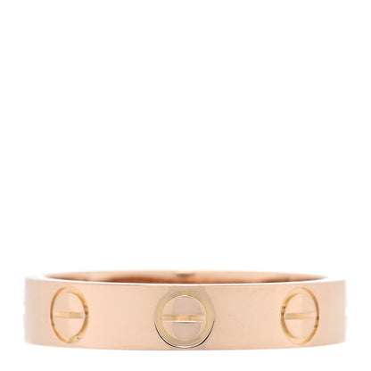 Cartier 18K Pink Gold 3.5mm LOVE Wedding Band Ring 46 3.75 3 of 5