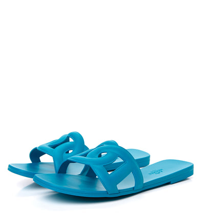 Hermes Rubber Aloha Sandals 41 Bleu Vif 3 of 8