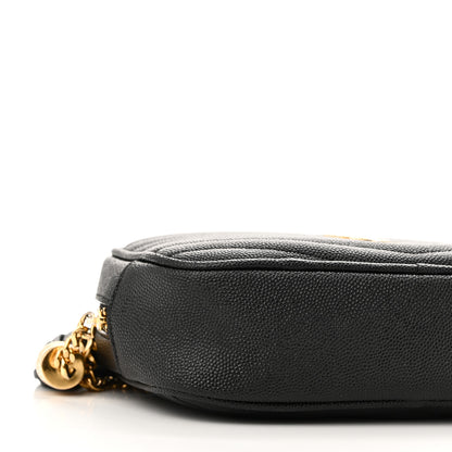 Saint Laurent Grain De Poudre Matelasse Monogram Mini Lou Camera Bag Black 8 of 10