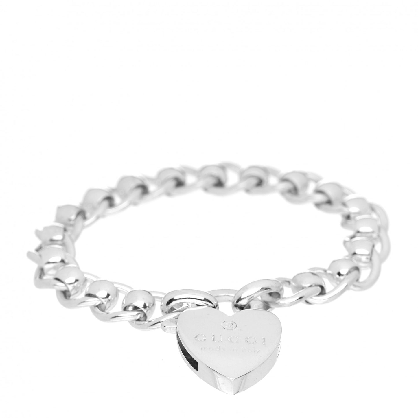 Sterling Silver Heart Lock Bracelet