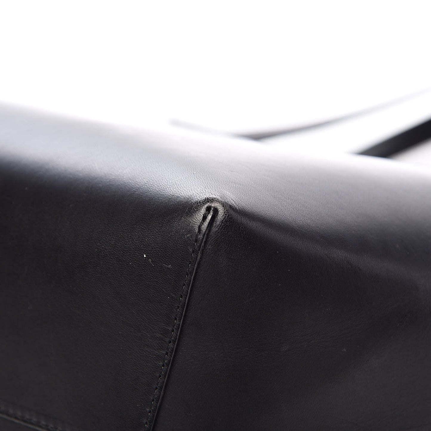 Calfskin Large Shopping Tote Black Flamma