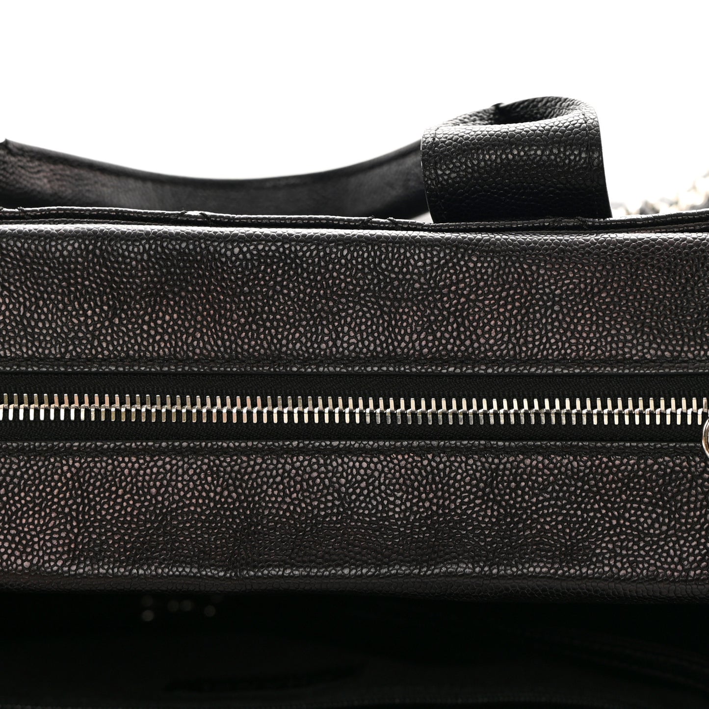 Caviar Quilted Large Urban Companion Top Handle Shopping Tote Black