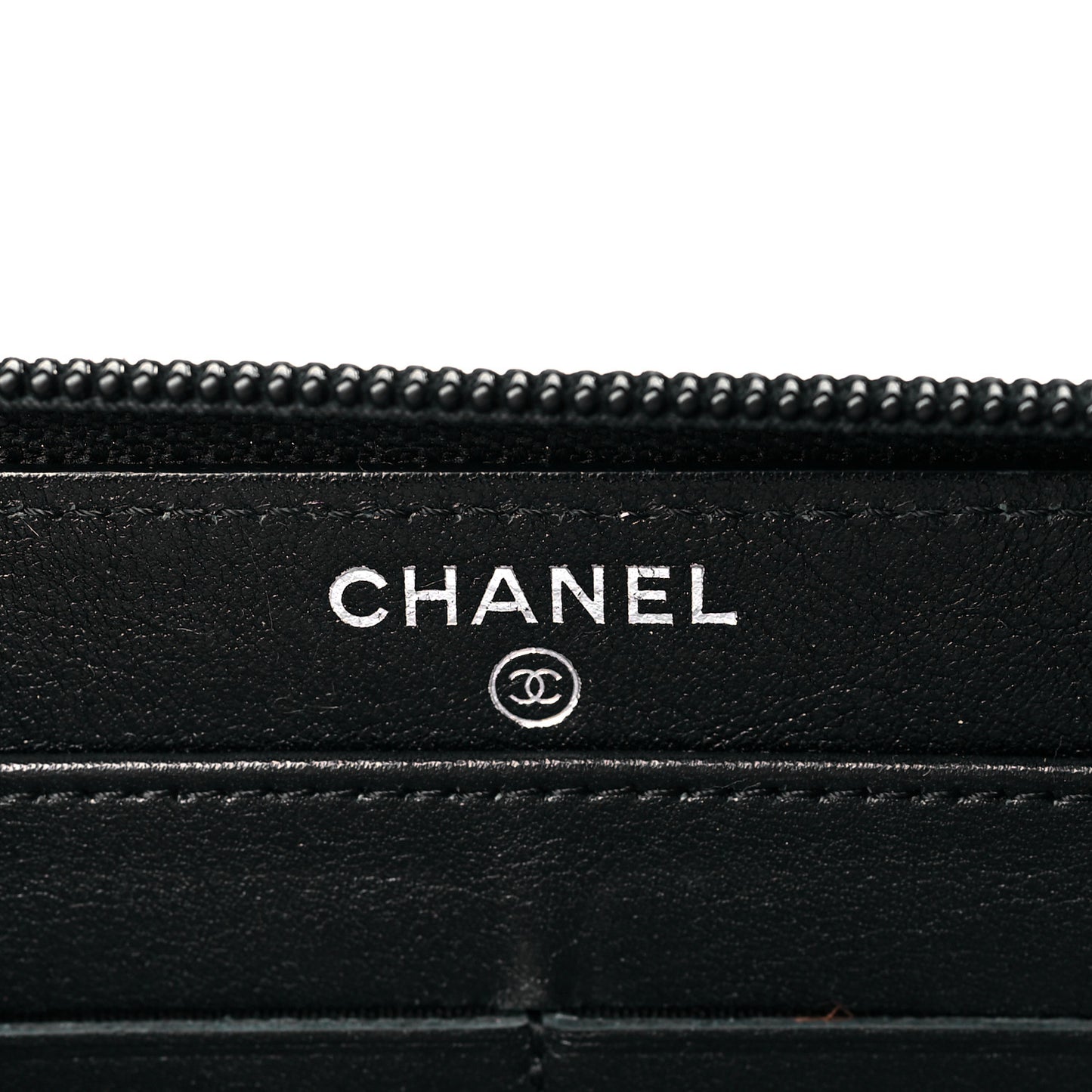 Caviar Large Timeless CC Zip Around Wallet Black