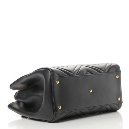 Gucci Calfskin Matelasse Small GG Marmont Tote Black 4 of 11
