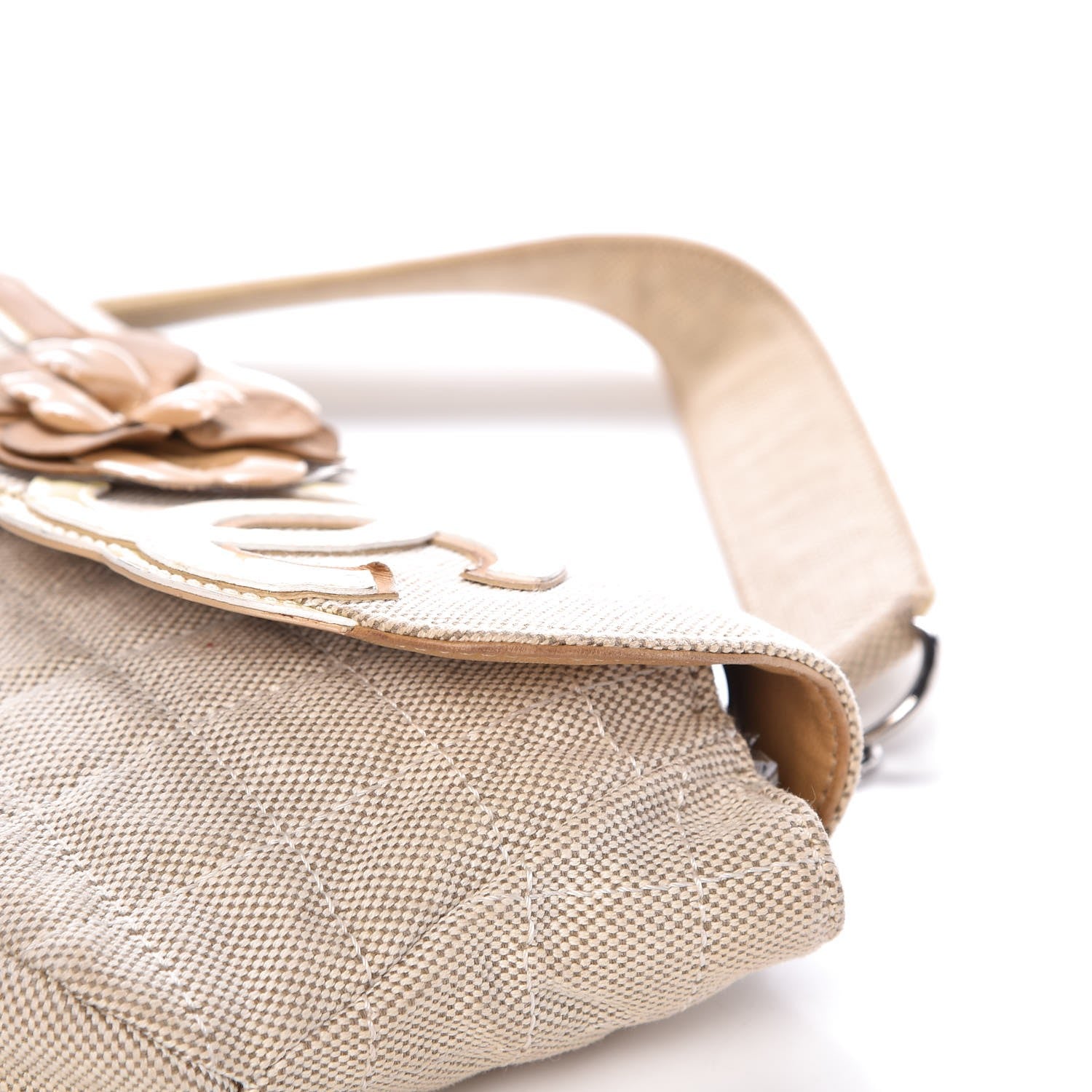 Chanel Canvas Camellia N°5 Flap Beige Brown 14 of 21